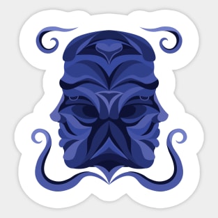 Gemini Zodiac Sign - Blue Sticker